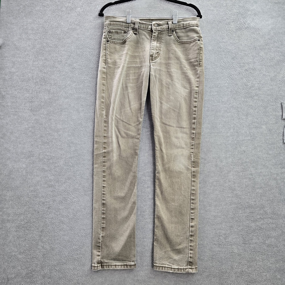 Levi's 511 Men Jeans 30X32 Beige‎ Denim Slim 30" Inseam Cotton Elastane